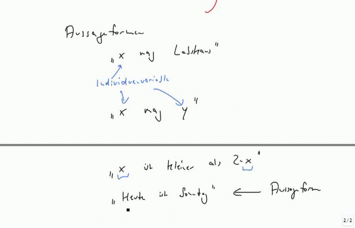 M1 2013-10-16 04 Prädikatenlogik, Aussageformen