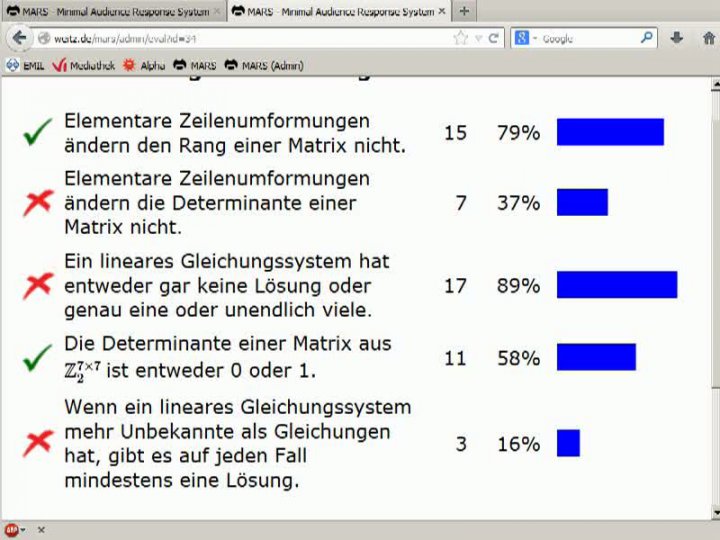 M2 2013-11-22 01 MARS-Test, Determinanten und lineare Gleichungssysteme