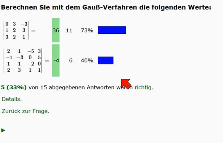M2 2014-05-21 02 Das Gauß-Verfahren für Determinanten, Beispiele