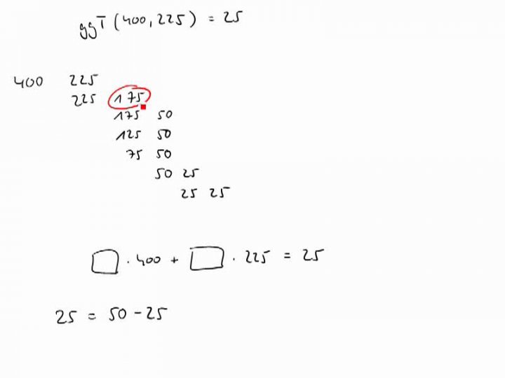 M1 2016-10-17 07 Der erweiterte euklidische Algorithmus