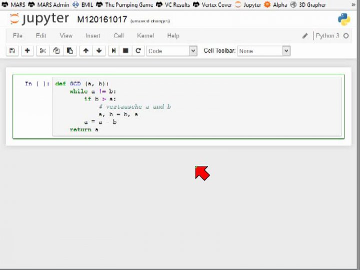M1 2016-10-17 05 Der euklidische Algorithmus in Python