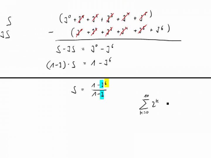 M1 2017-01-10 02 Die geometrische Summenformel