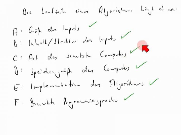 TI 2013-12-12 10 Wovon hängt die Laufzeit eines Algorithmus ab?