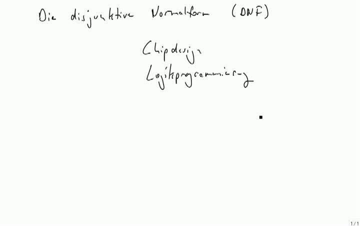 M1 2013-10-09 12 Disjunktive Normalform, Motivation