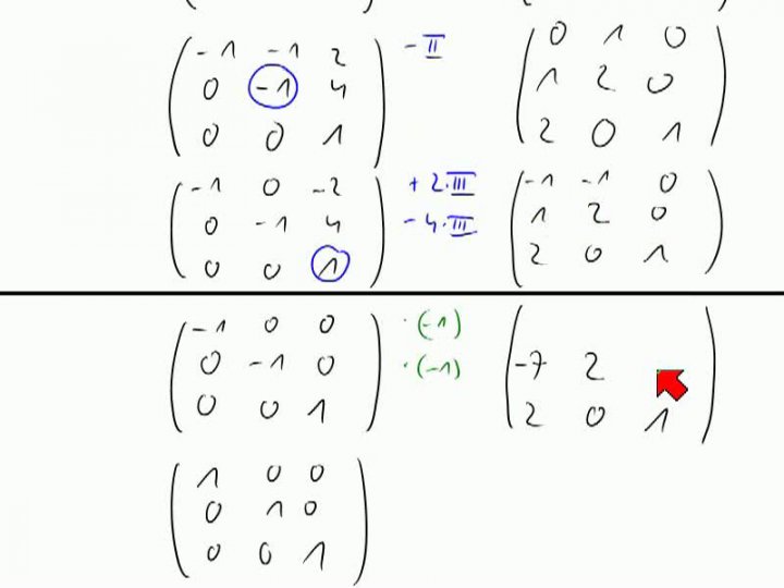 M2 2013-11-08 08 Gauß-Verfahren zum Invertieren einer Matrix, noch ein Beispiel