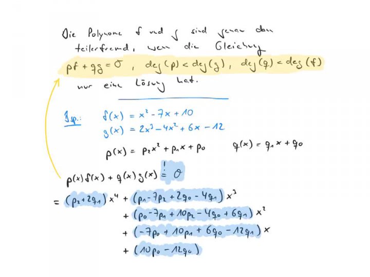 EM 2017-07-27 01 Resultante und Sylvester-Matrix: Die algebraischen Zahlen bilden einen Körper