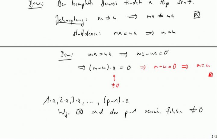 M2 2013-10-11 01 Kleiner Satz von Fermat