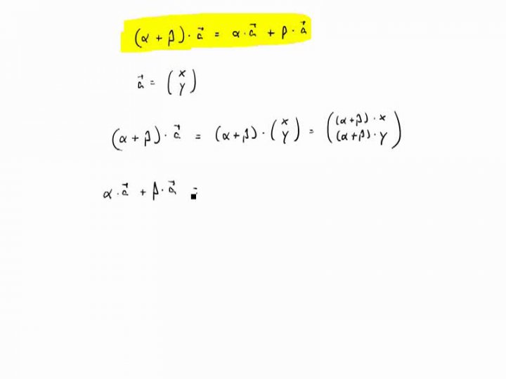 M2 2017-04-24 10 Distributivität von Vektoraddition und Skalarmultiplikation